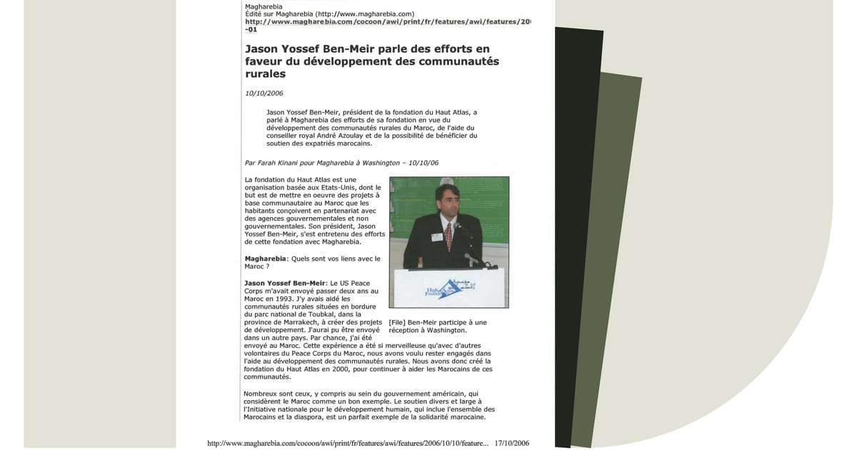 Jason Yossef Ben-Meir discusses efforts for rural community development ...