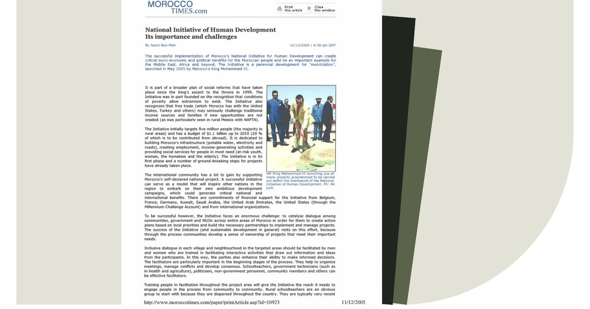 National Initiative of Human Development its importance and challenges ...