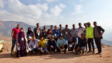 Group of people posing for a picture