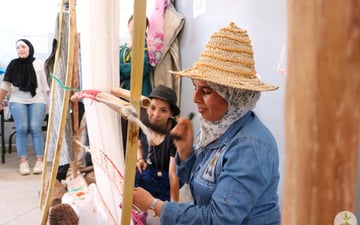 People making textiles