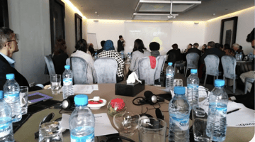 People watching a presentation