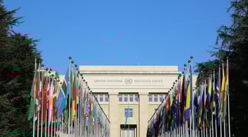 United nations building entrance