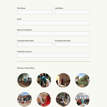Fundraiser form screenshot