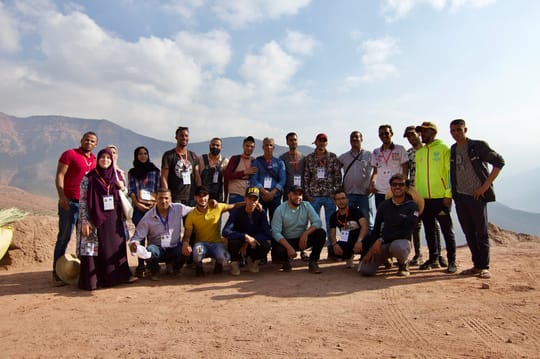 Group of people posing for a picture