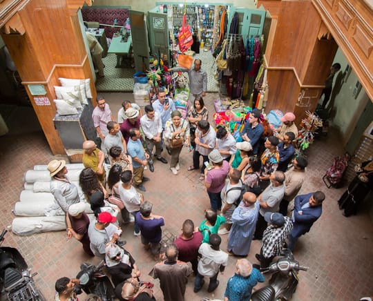 People standing in a market