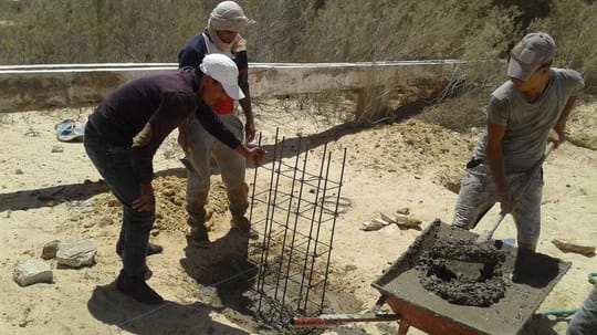 building supports for a water channel